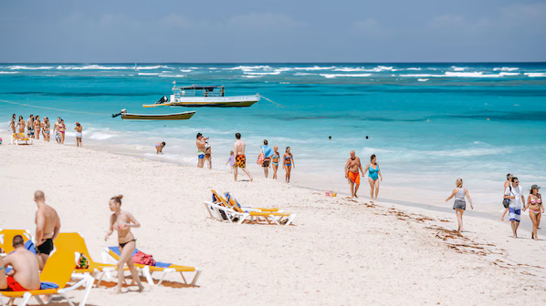 Arena Gorda Beach near Hyatt Zilara Cap Cana with wide sandy shoreline, turquoise waters, and tropical Caribbean scenery