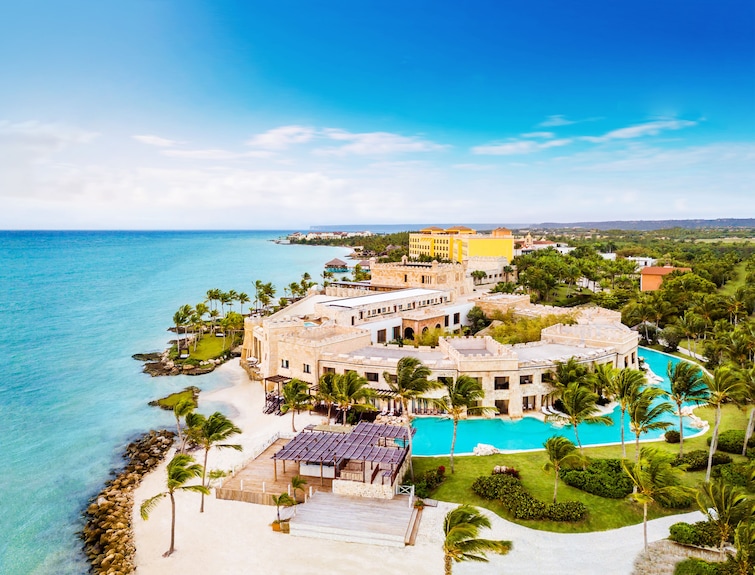 Sanctuary Cap Cana luxury adults-only resort with castle-inspired architecture and oceanfront setting in Cap Cana.